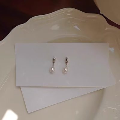 天然淡水パールイアリング